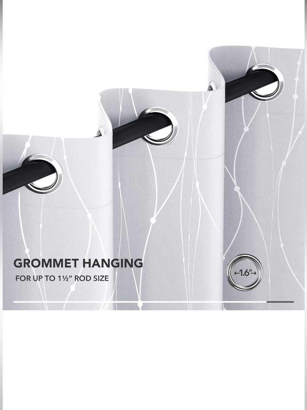 Deconovo • Light Blocking Thermal Insulated Blackout Curtains Set • 42x54 • Grey